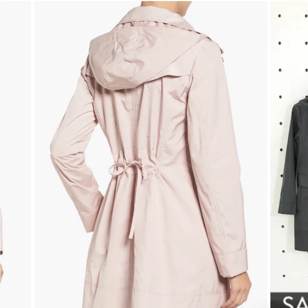 Cole Haan Women's Light Pink Hooded Trench Coat